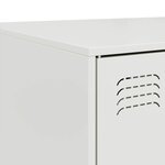 vidaXL Table basse blanc 67x50x44 cm acier