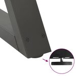 vidaXL Pieds de table basse 2 pièces Anthracite 50 x (30-31 3) cm Acier