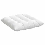 vidaXL Coussins de siège 2 Pièces Blanc 40 x 40 x 6 cm tissu