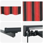 vidaXL Auvent rétractable manuel Orange  Noir et Jaune 5 × 3 5 m