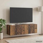 vidaXL Meuble TV mural 98 x 31 x 30 cm Bois ancien Bois d'ingénierie