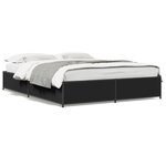 vidaXL Cadre de lit sans matelas noir 135x190 cm