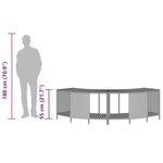 vidaXL Étagères de rangement pour spa 2 Pièces gris résine tressée