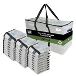 Pack and Move - Lot 24 Grands Sacs Déménagement Transparent Recyclés - Rangement Et Transport Ultra Résistant - Réutilisable - Poignées Solides - 100L