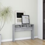 vidaXL Table console Sonoma gris 105x30x80 cm Bois d'ingénierie