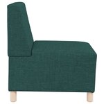 vidaXL Fauteuil Sofa Gris Clair 55 cm Tissu 3 Pièces Vert foncé