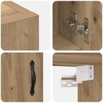 vidaXL Meuble mural chêne artisanal 60 x 31 x 70 cm Bois d'ingénierie