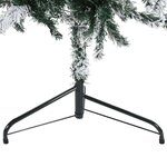 vidaXL Demi sapin de Noël artificiel mince avec neige floquée 210 cm