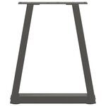 vidaXL Pieds de table basse en forme de V  2 pièces  anthracite  38 x (42-43 3) cm  acier