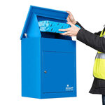 Boîte à colis moyenne 1 porte Bleu à accès frontal Acier galvanisé SMART PARCEL BOX™