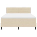 vidaXL Lit à ressorts avec matelas Crème 140 x 200 cm tissu
