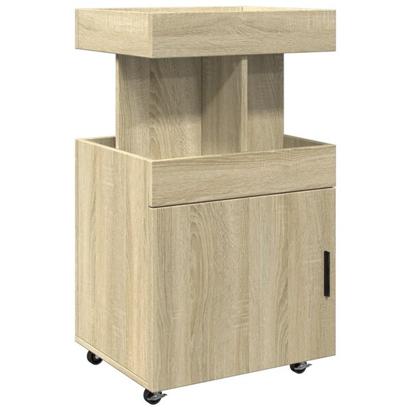 vidaXL Chariot de bar chêne sonoma 50x41x89 cm bois d'ingénierie