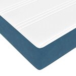 vidaXL Lit à ressorts avec matelas Bleu foncé 120 x 220 cm tissu