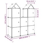 vidaXL Armoire de rangement pour enfants avec 8 cubes Bleu PP