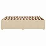 vidaXL Cadre de lit sans matelas crème 160x200 cm tissu