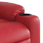 vidaXL Fauteuil de massage inclinable rouge similicuir