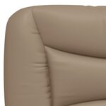 vidaXL Cadre de lit avec tête de lit Cappuccino 100x200 cm Similicuir