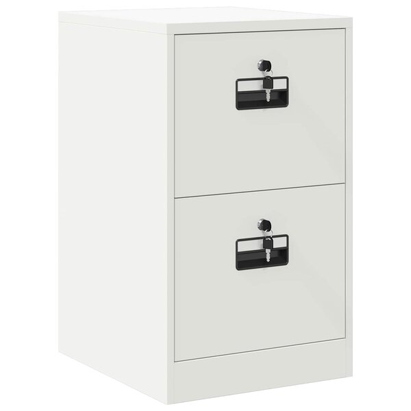 vidaXL Cabinet de Dossier avec tiroir Blanc 44 x 50 x 106.5 cm
