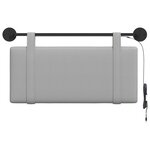 vidaXL Tête de lit suspendue Avec lumière LED Gris nuage Tissu
