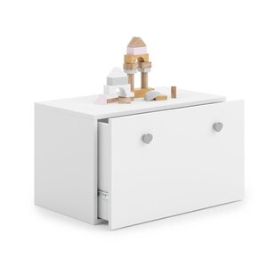 Coffre à jouets Inga blanc gris
