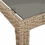 vidaXL Ensemble à manger de jardin avec coussins 5Pièces Beige poly rotin