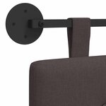 vidaXL Tête de lit suspendue Marron foncé Tissu