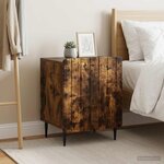 vidaXL Cabinet de chevet 2 pièces Chêne fumé 43 x 34 5 x 52 cm