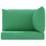 vidaXL Coussins de palette 3 Pièces vert tissu oxford