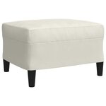 vidaXL Ensemble de canapés 3 Pièces avec coussins Crème Velours