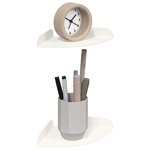 vidaXL Étagère flottante avec étagère 2 Pièces Blanc 15 x 15 x 2 cm