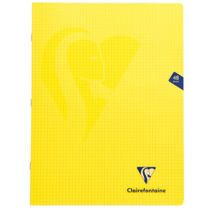 Pack 10 Cahiers MIMESYS Piqué Polypro 24 x 32 cm 48 pages 90g Q.5x5 CLAIREFONTAINE