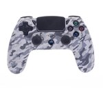 Manette Sans Fil Bluetooth Camouflage clair pour PS4 Avec Prise Jack pour casque et boutons lumineux