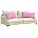 vidaXL Coussins de canapé 2 Pièces Rose 80 x 40 cm tissu