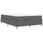 vidaXL Cadre de lit avec matelas Gris foncé 140 x 190 cm tissu