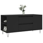 vidaXL Table basse noir 102x44 5x50 cm bois d'ingénierie