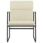 vidaXL Chaise longue Crème 55x64x80 cm Similicuir