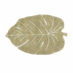 Tapis coton lavable Mini Monstera olive - 75 x 100 cm