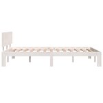 vidaXL Cadre de lit Blanc Bois de pin massif 120x200 cm