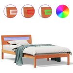 vidaXL Cadre de lit Marron cire 90 x 190 cm Bois massif en pin