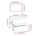 vidaXL Meubles de salle de bain Sonoma gris Bois d'ingénierie
