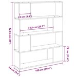vidaXL Centre de divertissement Noir 100 x 24 x 124 cm