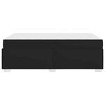 vidaXL Cadre de lit avec matelas Noir 120 x 190 cm tissu