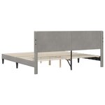 vidaXL Cadre de lit avec tête de lit Gris clair 200 x 200 cm Velours
