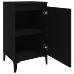 vidaXL Tables de chevet 2 Pièces noir 40x35x70 cm bois d'ingénierie
