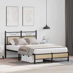 vidaXL Cadre de lit sans matelas chêne sonoma 120x200 cm