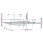 vidaXL Cadre de lit métal sans matelas avec pied de lit noir 180x200cm