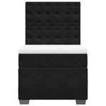 vidaXL Sommier à lattes de lit avec matelas Noir 90x200 cm Velours