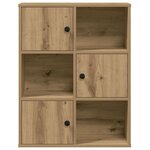 vidaXL Bibliothèque chêne artisanal 60x24x76 5 cm bois d'ingénierie