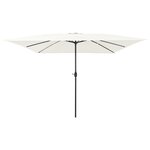 vidaXL Parasol de jardin carré 295x245 cm blanc sable