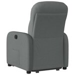 vidaXL Fauteuil inclinable Gris foncé Tissu